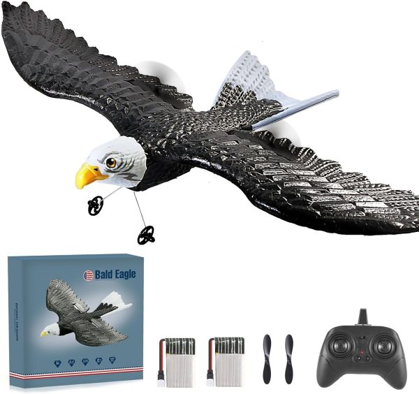 Yasola RC Plane,Remote Control Eagle Airplane Toys,Aircraft 2.4GHZ 2CH RTF Flying Bird with 6-axis Gyro Stabilizer, 2 Batteries & Propeller,Easy Fly for Beginners Boys Kids - Image 2