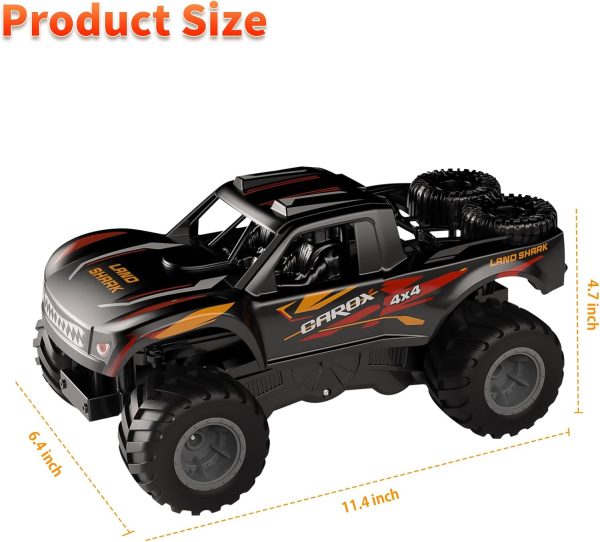 Carox 1:16 Scale Amphibious Remote Control Car Truck, 2.4GHz Shark Monster Truck, Waterproof RC Truck, 4WD All Terrain Off Road Car, Pool Toy Water Toy for Kids Ages 4 5 6 7 8 9 10 12 - Image 7