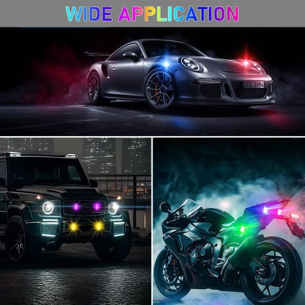 4Pcs LED Strobe Drone Light 7 Colors USB Charging Flying Anti-Collision Night Lights for Remote Control Drone,Motorcycle,Car,Bike,RC Car,RC Boat - Image 6