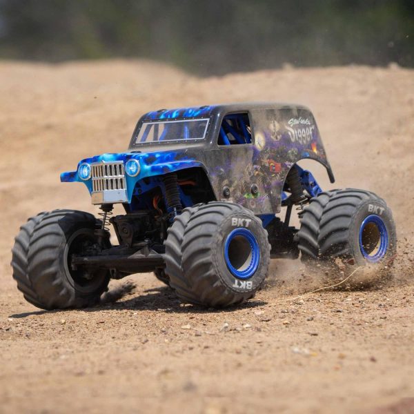 Losi 1/18 Mini LMT Son Uva Digger 2S 4X4 RTR Brushed Monster Truck Battery & Charger Included Blue LOS01026T2 - Image 8