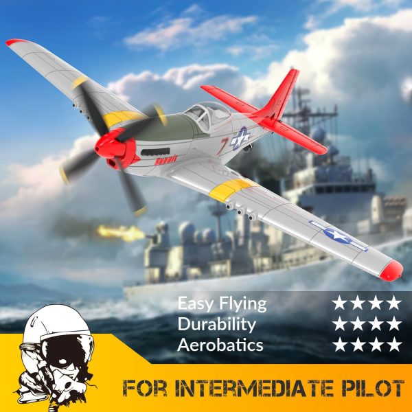 P51D RC Plane, 4CH RC Airplane with High Speed Engine, Remote Control Airplane with Xpilot Stabilization System & Aerobatic, Remote Control Plane Best Gift for Kids - Image 7