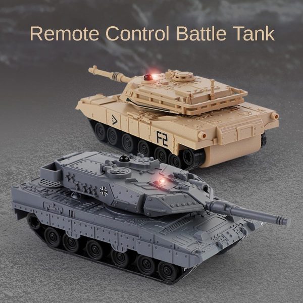 2.4GHz Mini RC Tank Toy with LED and Rotating Turret. The Ultimate Military Toy for Boys and Girls (Yellow) - Image 9