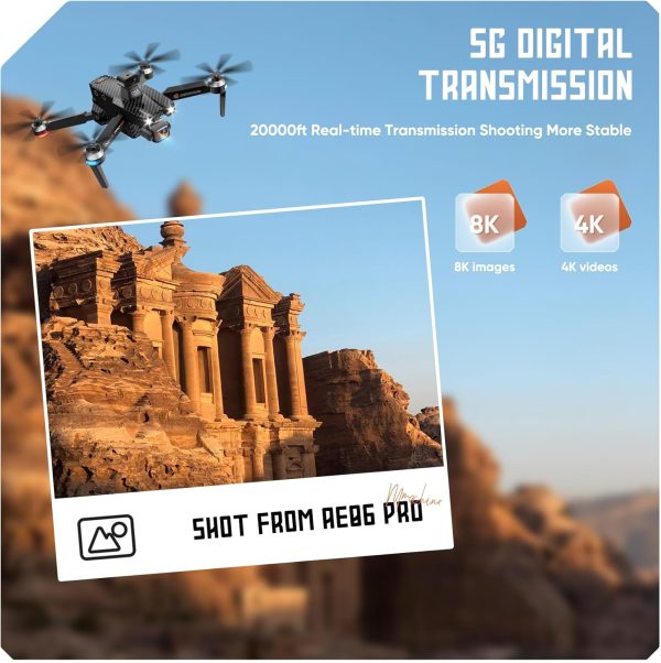 GPS Drone with 8K EIS Camera, 3-Axis Gimbal, Drones with Camera for Adults with Airdrop, 20000FT Transmission Range, Max Speed 50KM/H, 96Mins Max Flight Time, FAA-Compliant - Image 7