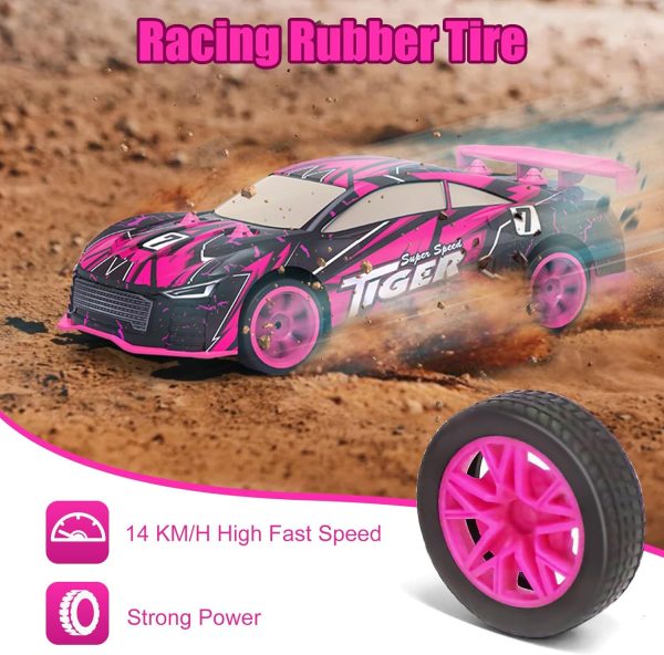 Kids RC Drifting Car,1:24 Scale 2.4Ghz High Speed Remote Control Racing Car,2024 Toys Gifts for 6 7 8 9 10 11 12 Year Old Boys Girls,Children Cool Christmas Birthday Gifts Presents with Lights - Image 6