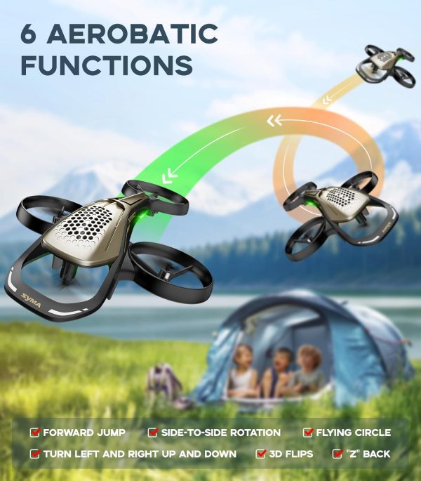 SYMA X990 Remote Control Helicopter, Aerobatic Airplane Toy for Kids, RC Drone with Altitude Hold and Safety Propeller Protection Cover,9 in Length - Image 5