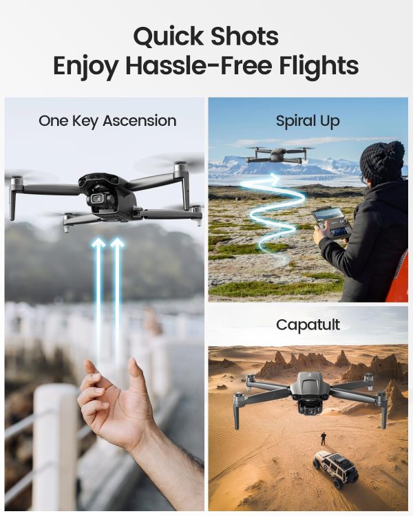 Holyton HT70 3 Axis Brushless Gimbal GPS Drones with Camera for Adults 4K; FAA Compliant FPV RC Quadcopter Drone with 4K/30FPS Video, 10000ft Range, QuickShot, Night Vision, Follow Me, Auto Return - Image 8