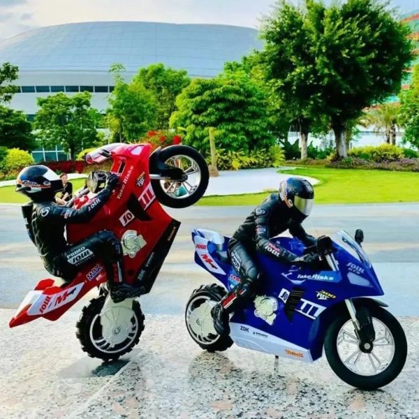 1/6 RC Stunt HC-208 Motorcycle Model 2.4GHz Alloy Racing for Adult Radio Controlled Car (Red-HC-208) - Image 8