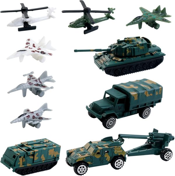 deAO Aircraft Carrier Toy with Scale Model Warplanes Warships Military Vehicles Battleship Helicopter Planes Trucks Tank Army Men Toys for Kids Boys Girls 18 Inches - Image 8