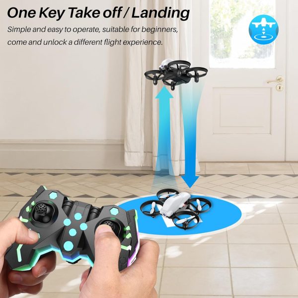 X700 Drone with 720 HD Camera, WiFi FPV Live Video, 6-Axis RC Quadcopter, Altitude Hold & Headless Mode, Optical Flow Positioning, One Key Take Off/Land App Control with 360°Flip for Beginners - Image 4