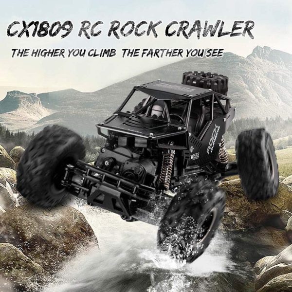 GoolRC RC Car for Kids, 2.4Ghz Remote Control Car, 1:16 Scale 4WD RC Rock Crawler with Dual Motor, All Terrain Off-Road Truck Climbing Car for Boys and Girls (Black) - Image 4