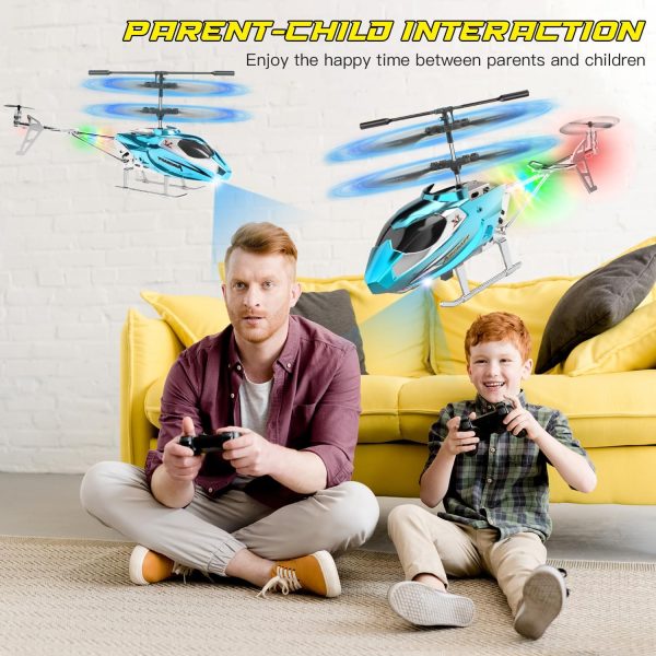 Remote Control Helicopter for Kids,Altitude Hold RC Helicopters with Gyro & LED Light,2.4GHz Radio Controlled Aircraft Indoor Toy with 3.5 Channel,High&Low Speed,Gift for Boys Adults Beginner - Image 5