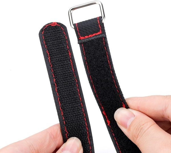 2PCS 20x300MM Kevlar Stitched RC Battery Straps Reusable Cable Straps Adjustable Cinch Straps for RC Drones, FPV Racer, RC Helicopters, Planes, Cars - Image 4