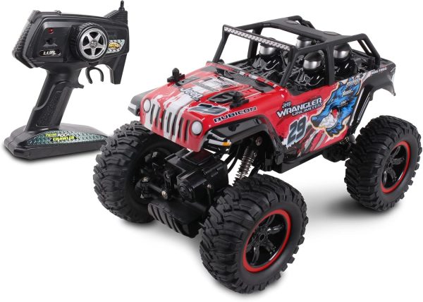 Mean Machine 4x4 Offroad Rock Crawler 2.4GHz 1/14 Scale R/C (RTR) Jeep Wrangler Unlimited, Multicolored - Image 2