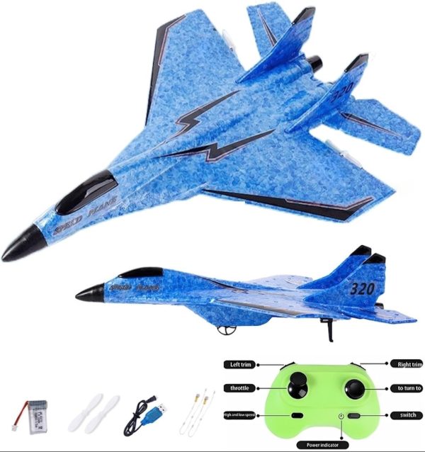 Remote Control Wireless Airplane Toy with Lights, Su-35 Rc Glider 2 Channel 2.4 GHZ Remote Control Planes, Outdoor Foam Rc Aircraft for Hobby Rc Airplanes - Image 2