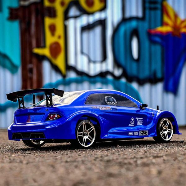 Redcat Racing EPX Drift Car with 7.2V 2000mAh Battery, 2.4GHz Radio and BL10315 Body (1/10 Scale), Metallic Blue - Image 9