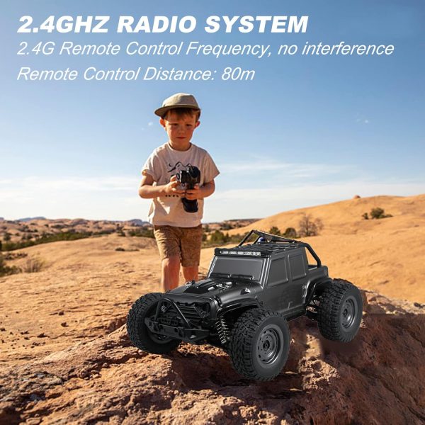 GoolRC 1:16 Scale RC Crawler 38KM/H RC Truck 4WD Off Road All Terrain RC Monster Truck Rock Climbing RTR with led Light Waterproof Hobby Grade Toys for Kids and Adults - Image 5