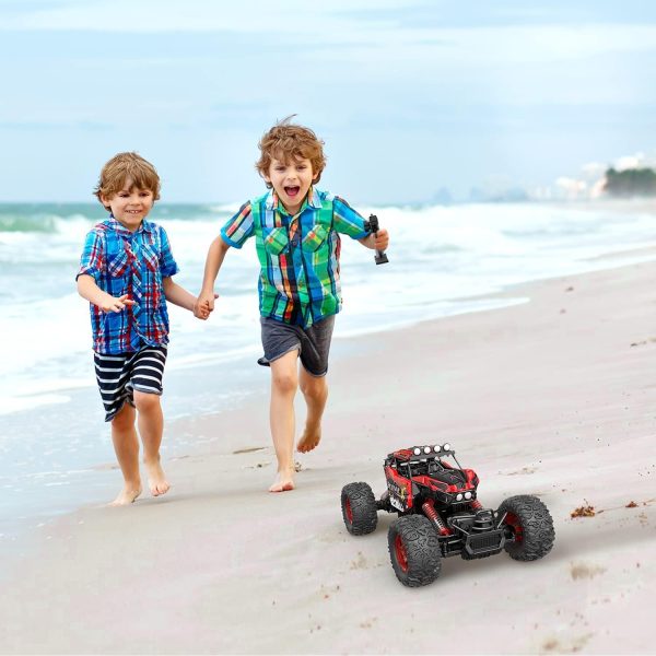 CROBOLL 1:12 Large Remote Control car for Boys Girls with Upgraded Lifting Function, 4WD 20km/h RC Car Toy Gift for Kids Off-Road RC Rock Crawler, 2.4GHz RC Monster Truck for 60Mins Play(Red) - Image 10