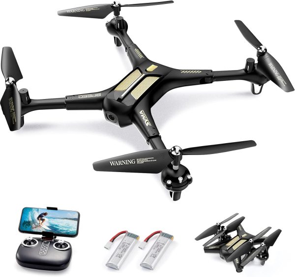 Drone with Camera, SYMA X600W Foldable 1080P FPV Camera Drones for Adults Kids Remote Control Quadcopter Gift Toys for Boys Girls with Altitude Hold, Headless Mode, One Key Start, 3D Flips 2 Batteries - Image 2