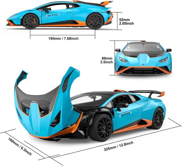 RASTAR Lamborghini RC Car R/C 1/14 Lamborghini Huracán STO Model Car Blue Lamborghini Toy Car 2.4Ghz Remote Control Car for Boys 8-12 - Image 5