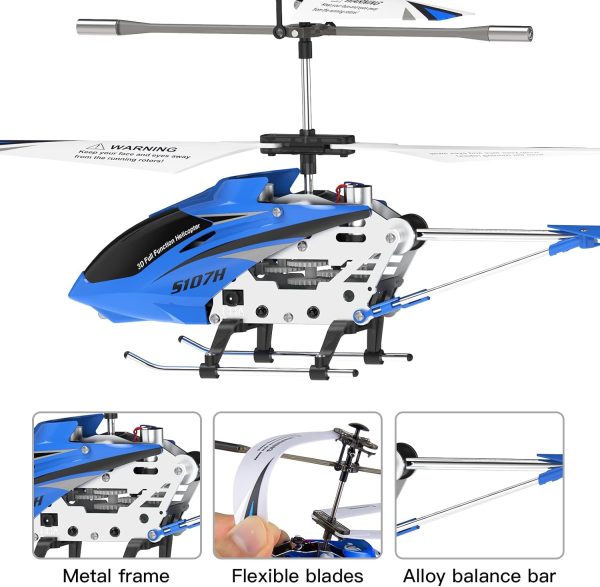 Cheerwing Remote Control Helicopter,SYMA S107H Mini RC Helicopter with Gyro,Altitude Hold, One Key Take Off/Landing for Adults Kids(Blue) - Image 7