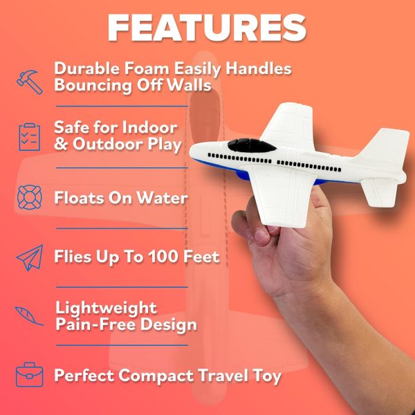 Airplane Toy Foam Glider: Airplane Toys For 3 Year Old & Airplanes For Kids 2-4 Toy Airplane For Boys&GirlsFoam Model Plane & Planes Air Plane Toy, Toddlers - Image 5