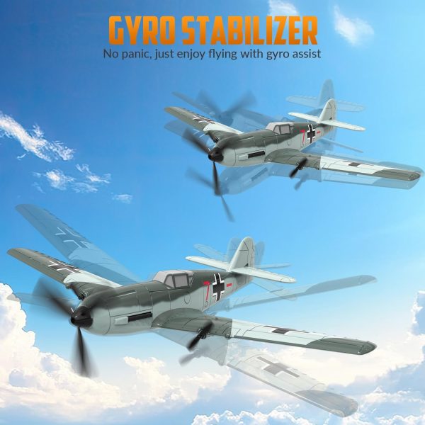 VOLANTEXRC RC Plane RTF for Beginners,2.4Ghz 3CH Remote Control Airplane Easy to Fly with Gyro Stabilization，Outdoor Hobby WWII,with Xpilot Stabilization System (FW190) - Image 7