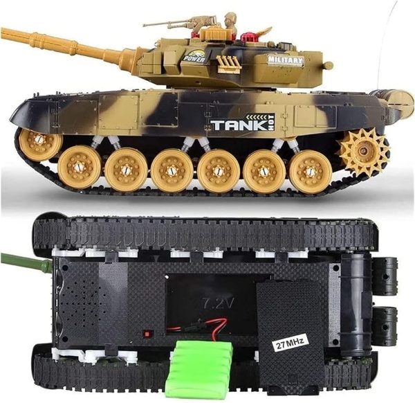 Large Radio Remote Control Army Armored Car Crawler Off-Road Charging Military Truck RC Cars Realistic Sounds & Lights Panzer Tank Toy for Kids & Adults Gift - Image 5