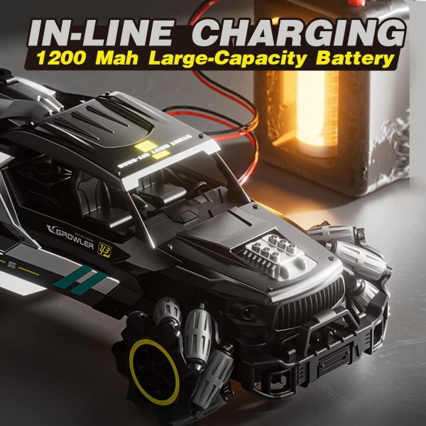 4DRC Y3 Remote Control Cars,2.4Ghz All Terrain Remote Control Truck,Spray Off Road Monster Truck,Metal Shell 4WD LED Headlight Rock Crawler,20KM/H Monster Truck Toys - Image 10