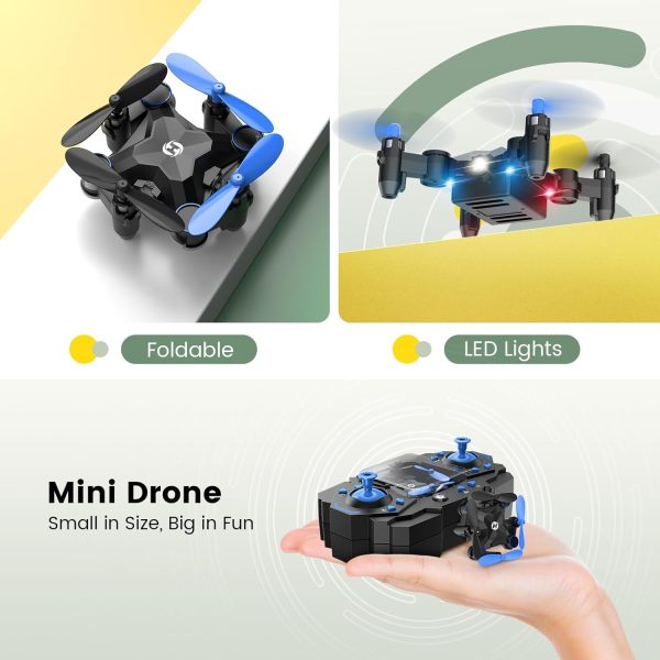 Holy Stone HS190 Foldable Mini Drone for Kids Beginners, RC Nano Quadcopter with Altitude Hold, 3D Flips, High Speeds Rotation, Headless Mode, Throw to Go, One Key Return, Great Gift Toys for Boys and Girls, Blue - Image 9