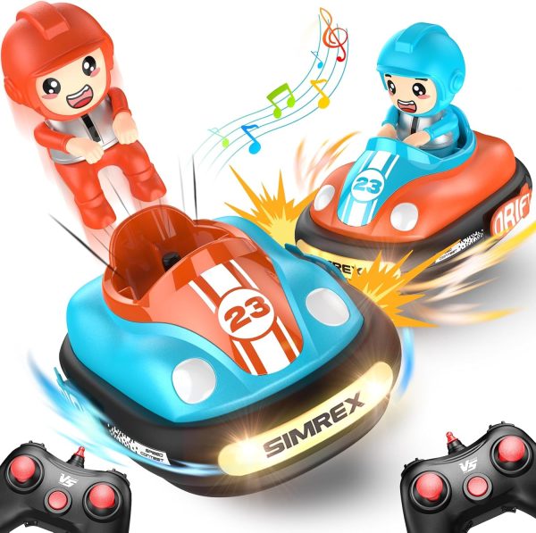 Remote Control Bumper Car for Kids,RC Bumper Car Toys with Light Music Sound, RC Battle Race Car Set of 2 Players,Gift for Toddler Boys and Girls - Image 2