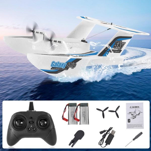 fisca Remote Control Airplane RC Amphibious Plane 2.4Ghz 3 Channel Foam Drone RTF Aircraft Take Off from Land and Water, with Gyroscope and 2 Batteries for Kids 14+ Years Old - Image 6