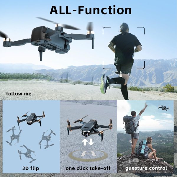 Super Enduring Brushless Motor Drone with 84 Mins Super Long Flight Time, Drone with 4K HD Camera for Beginners, CHUBORY A77 WiFi FPV Quadcopter, Follow Me, Auto Hover, Carrying Case, 3 Batteries - Image 6