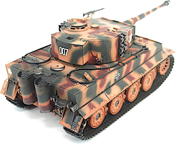 POCO DIVO German Tiger I Heavy Tank, 1/24 Infrared IR Combat Panzer RTR 2.4Ghz RC Armored Vehicle, Taigen 3841-11-L-C Late Version Airbrush Paint, Sound Light Recoil WWII Military Model, Camouflage - Image 6