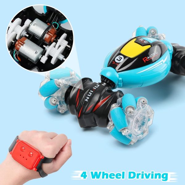 DDAI RC Cars Gesture Sensing Stunt Car - Best Gifts for Boys 6-12 Year Old 360° Rotating 4WD Remote Control Transform 2.4Ghz Hand Controlled Car Birthday Presents for Kids Age 7 8 9 10 11 yr - Image 8