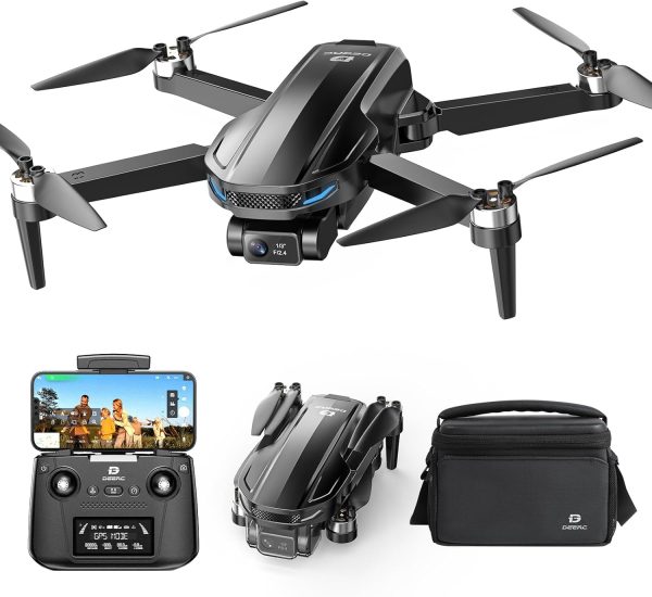 DEERC D65 2 Axis Mechanical Gimbal EIS GPS Drones with Camera for Adults 4K, 249g Foldable FPV Quadcopter Lightweight Drone with 30FPS Video, Brushless Motor, Follow Me, Auto Return, Wind Resistance - Image 2