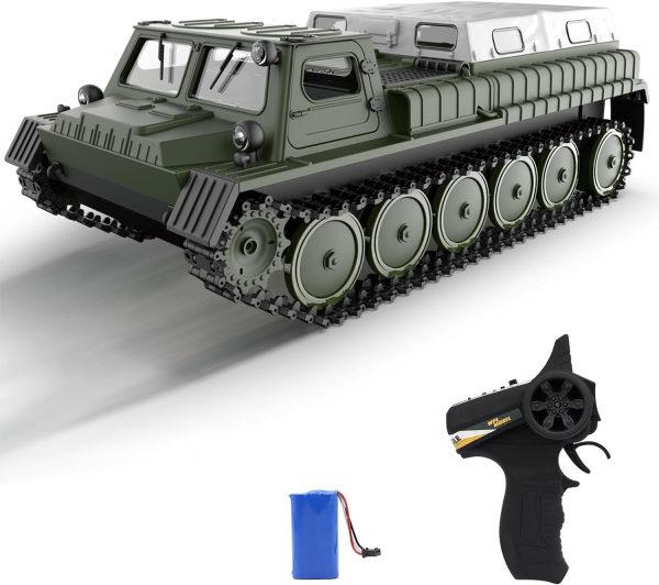 Remote Control Tank Military Transport Vehicle, 2.4G Crawler Car RC Off-Road Army Armored Truck All Terrain for Kids and Adults Toys - Image 2