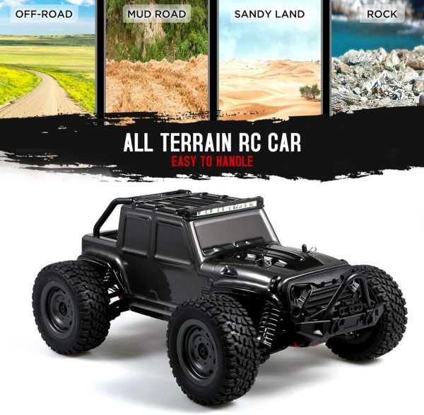 GoolRC 1:16 Scale RC Crawler 38KM/H RC Truck 4WD Off Road All Terrain RC Monster Truck Rock Climbing RTR with led Light Waterproof Hobby Grade Toys for Kids and Adults - Image 3