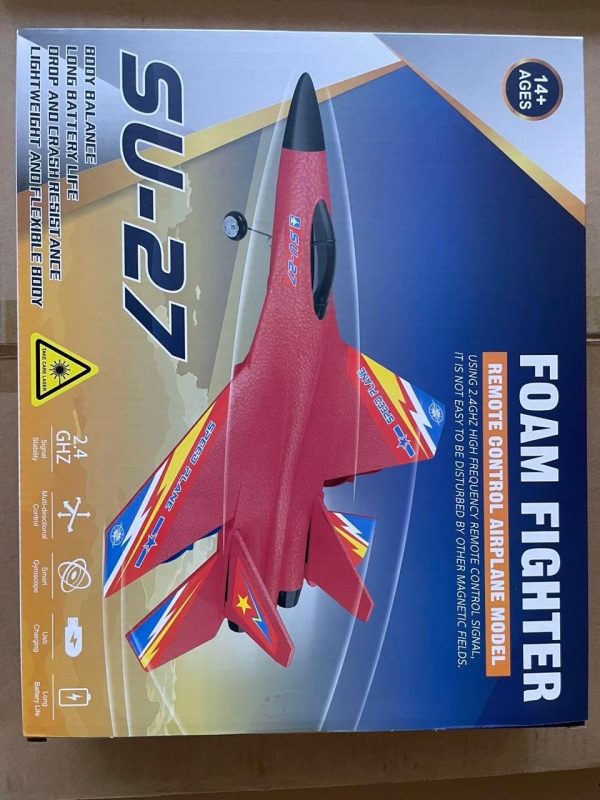 SU27 RC Plane, 2.4GHZ RC Airplane Ready to Fly Remote Control Airplane W/ 2 Batteries & 6-axis Gyro Stabilizer, 2CH RTF Hobby RC Glider for Beginners Kids Boys Girls Adults - Image 12