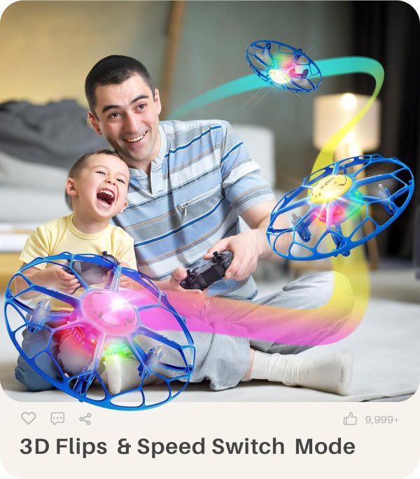 SYMA Kids Drone with 7-Color LED Light Modes, X660 Indoor Drone with Full Propeller Guard Headless Mode Rotary Ascent, Lightweight Easy to Fly Remote Control Airplane Gift for Adults Boys and Girls - Image 5