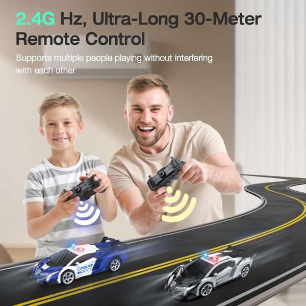 KKM Remote Control Car Toy, 2.4Ghz Transform Robot RC Cars with Flashing Light, 1:18 Scale One Button Deformation Toy Gift Car & 360° Rotating Drifting RC Toy Car for Age 6-12 Years Boy Kids-Black - Image 4