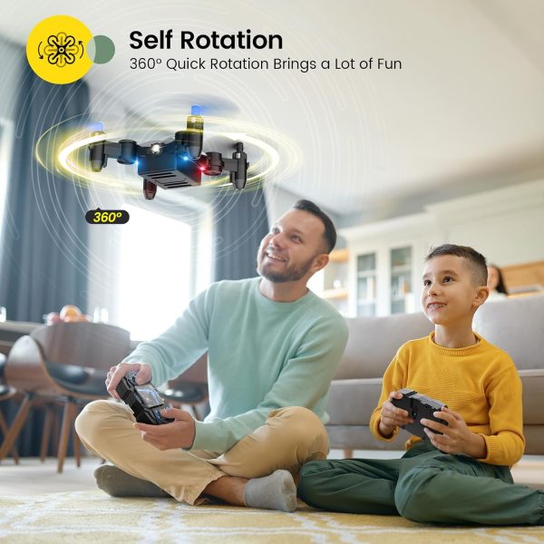 Holy Stone HS190 Foldable Mini Drone for Kids Beginners, RC Nano Quadcopter with Altitude Hold, 3D Flips, High Speeds Rotation, Headless Mode, Throw to Go, One Key Return, Great Gift Toys for Boys and Girls, Blue - Image 6