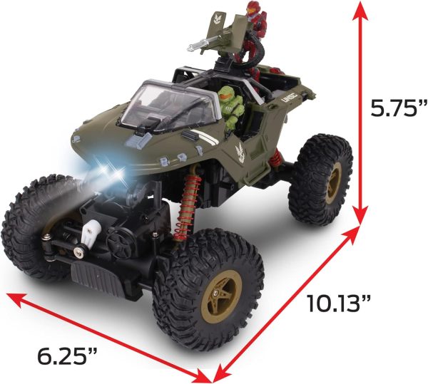 NKOK Halo Infinite RC: UNSC Warthog Rock Hog - Rock Climber, Master Chief & Spartan, 2.4 GHz Radio Control Vehicle - Image 5