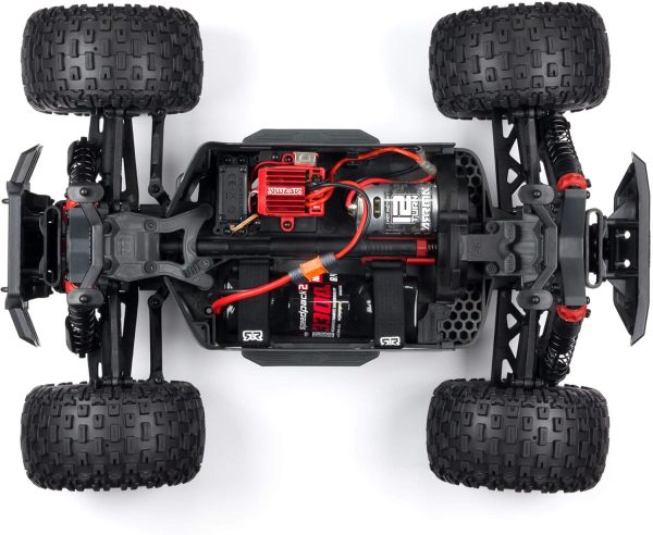 ARRMA RC Truck 1/10 Granite 4x4 MEGA 550 Brushed Monster Truck RTR, RED, ARA4202XV3T2 - Image 10