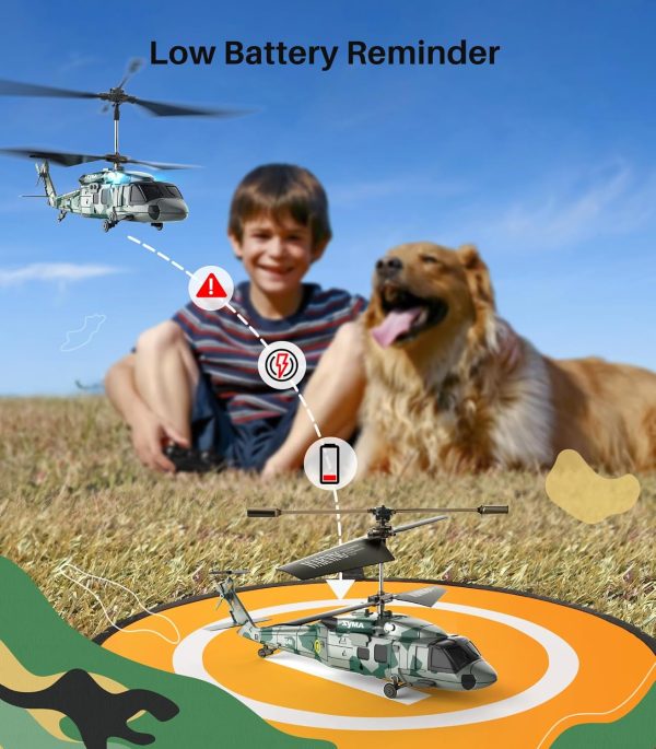 SYMA RC Helicopter, S54H Military Remote Control Helicopter for Kids with One-Key Start/Landing, Altitude Hold, Upgraded Protection System, 3.5 Channel, Helicopter Toy for Boys and Girls - Image 5