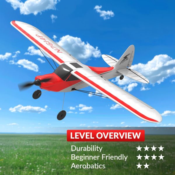 VOLANTEXRC RC Plane Trainer Sport Cub 4CH Remote Control Airplane with Prop Saver, 6-Axis Gyro Stabilizer & 3 Modes to Fly, Radio Controlled Aircraft RTF for Beginners, Kids and Adults (500mm,Red) - Image 7