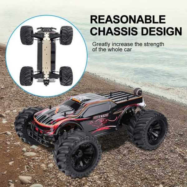 JLB Racing Cheetah 1:10 Scale RC Car Truck, 80+ KM/H High Speed RTR RC Truck, 2.4GHZ Radio Controlled Electric RC Car, 4WD 4x4 Off Road Monster Truck for Adults, IPX7 Waterproof Racing Vehicle Truck - Image 6