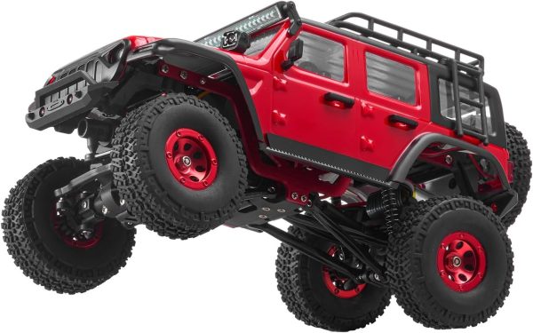 VEVOR RC Crawler 1/24 Scale RC Car Rock Crawler All Terrain 4WD Off-Road Truck with led Light 2 Rechargeable Batteries, 2-Speed Adjustable Hobby Racing Car Gift for Adults - Image 11