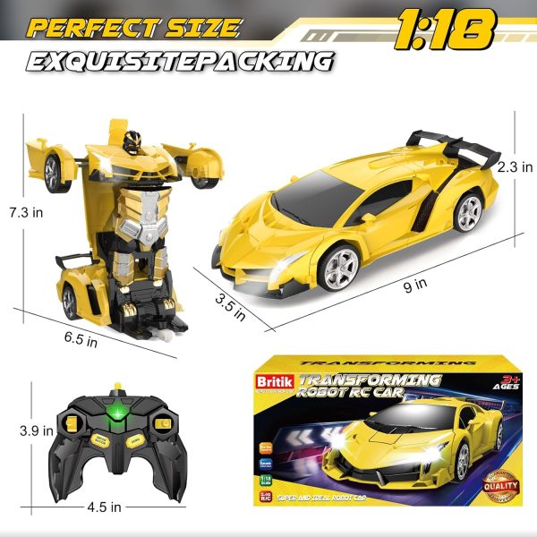 Transform Remote Control Car Toy for Kids 4 5 6 7 8, Remote Control Car for Boys 4-7, Transform Cars for Boys 4-6, Toy Car 5 Year Old Boy, Toys for 3 4 5 6 7 8 9 10 11 12 Years Old Boy - Image 10