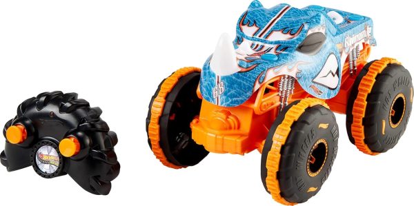 Hot Wheels RC Monster Trucks Rhinomite in 1:24 Scale, Remote-Control Toy Truck, All-Terrain Capabilities with Grip Action Tires, Full-Function RC - Image 3