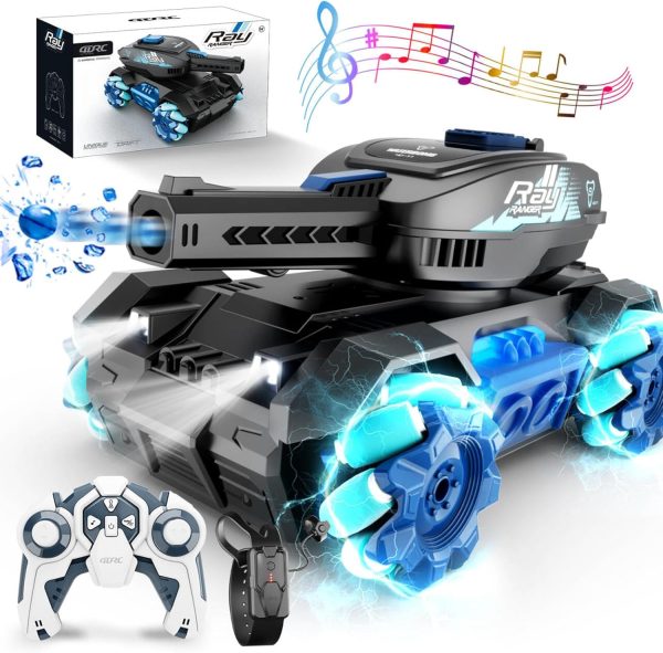 4DRC Y1 RC Truck Drift Gesture Car,Rc Crawler Scale Water Bullet Shooting,All Terrain 4WD Battle Stunt Car with 360°Rotating, Lights Music for Birthday Gifts Kids Age 7 8 9 10 11 yr - Image 2